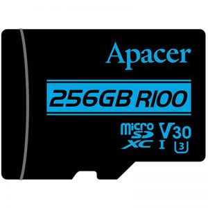 کارت حافظه microSDXC اپیسر مدل V30 کلاس 10 سرعت 100MBps ظرفیت256 گیگابایت به همراه آداپتور SD