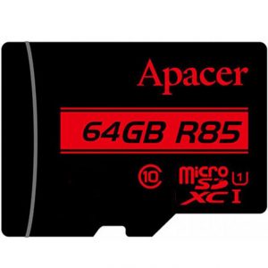 کارت حافظه microSDXC اپیسر مدل AP64G کلاس 10 سرعت 85MBps ظرفیت 64 گیگابایت