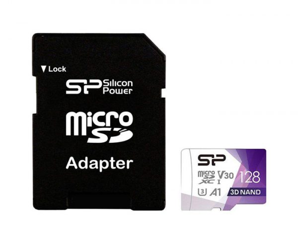 کارت حافظه‌ microSDXC سیلیکون پاور مدل Superior Pro کلاس 10 سرعت 100MBps ظرفیت 128گیگابایت همراه با آداپتور SD
