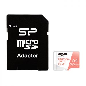 کارت حافظه microSDXC سیلیکون پاور مدل Superior کلاس 10 سرعت 100MBps ظرفیت 64 گیگابایت به همراه آداپتور SD