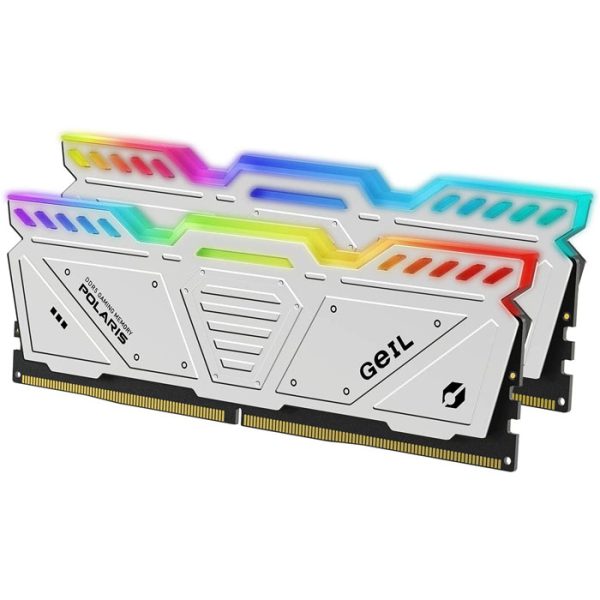 رم کامپیوتر DDR5 دو کاناله 4800 مگاهرتز CL40 ژل مدل POLARIS RGB ظرفیت 32 گیگابایت